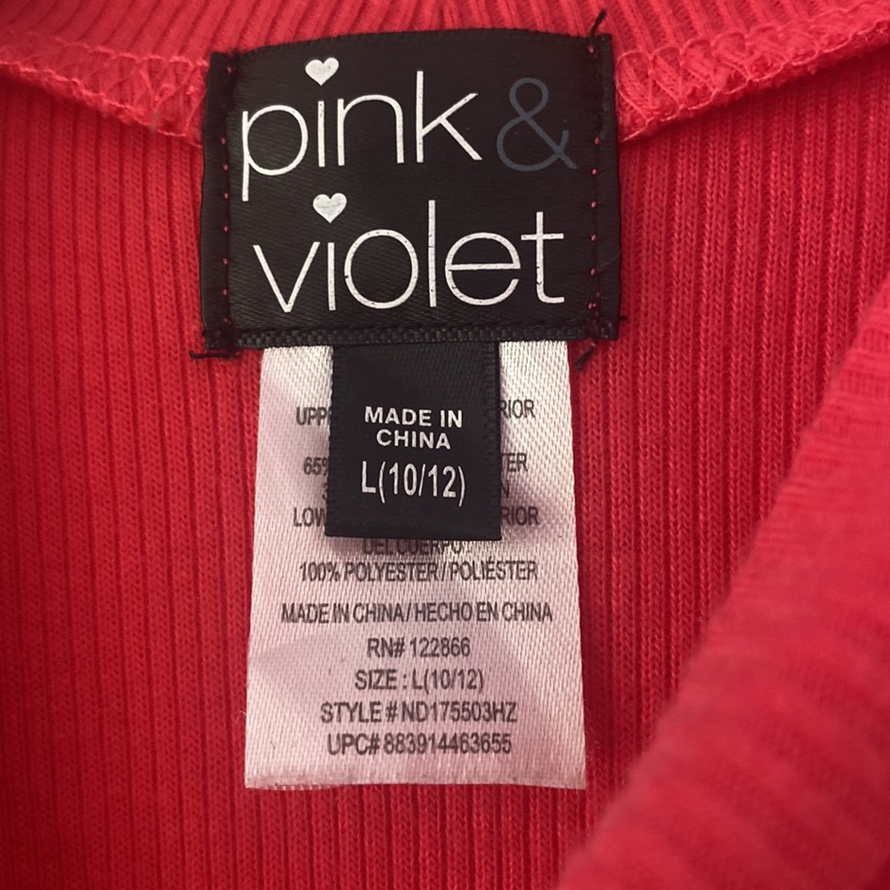 Girls Pink & Violet Dress - Picture 2 of 3